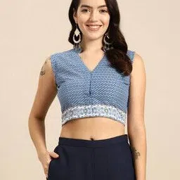 Women Floral Printed Front-Open Blouse-image-69