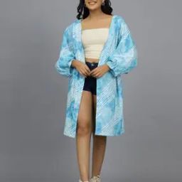 Women Tie & Dye Loose Fit Front-Open Shrug-picture-20
