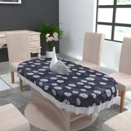 Floral Print Waterproof 6-Seater Table Cover-14