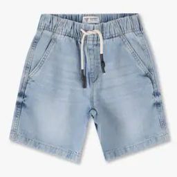Boys Lightly Washed Regular Fit Denim Shorts-picture-21