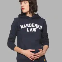 Typographic Print Hoodie with Kangaroo Pockets-picture-0