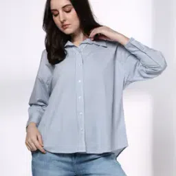 Women Striped Oversized Shirt-image-51