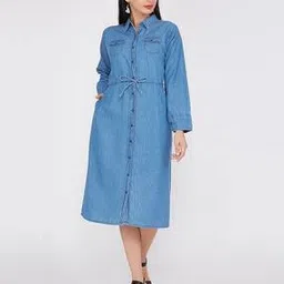 Denim Shift Dress-image-73