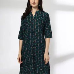 Women Floral Print Straight Kurta with Insert Pocket-image-78