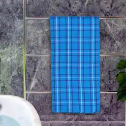 Checked Bath Towel 53" x 26"-image-12