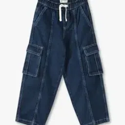 kb team spirit Boys Baggy Fit Cotton Cargo Jeans-picture-17