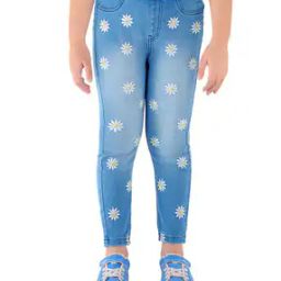 Floral Embroidered Skinny Jeggings-image-101