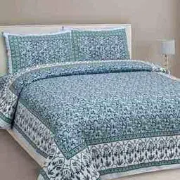 180 TC Floral Print King Bedsheet with Pillow Covers-image-71