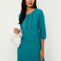 Embellished Round-Neck Straight Kurta-image-102