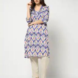 Women Printed Straight Kurta-image-57