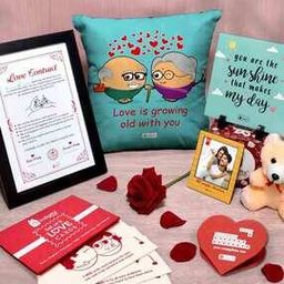 Printed Cushion Cover with Filler & Love Gifts Set-22