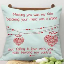 Love Quote Print Cushion 12" x 12"-13