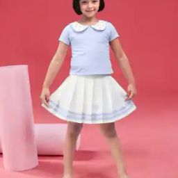 Girls Panelled Skirt & Top Set-image-43
