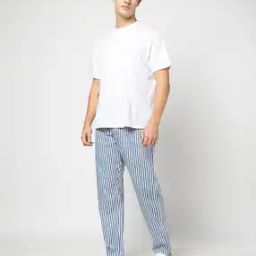 Men Striped Pyjamas with Elasticated Waist-picture-38