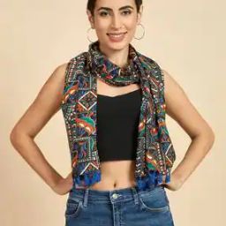 Pack of Women 2 Printed Stoles with Tassels-image-25
