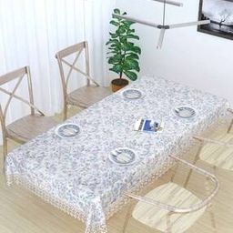 Floral Print Jute Cotton 2-Seater Table Cover-31