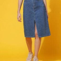 Women Straight Skirt with Insert Pockets-picture-34