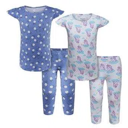 totztouch Pack of 2 Girls Printed Capris & T-Shirt Set-picture-25