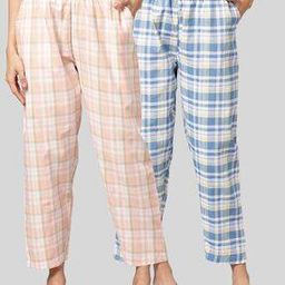 Pack of 2 Women Checked Relaxed Fit Pyjamas-image-39