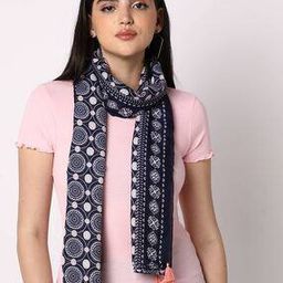 Women Geometric Print Stole with Tassel-picture-34
