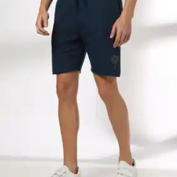 Men Regular Fit Knit Shorts with Logo Embroidery-image-21