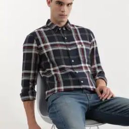 Men Checked Slim Fit Shirt-image-24