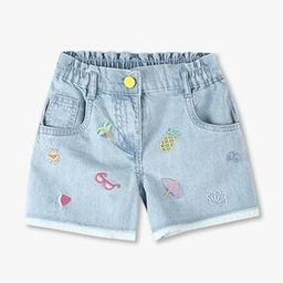 Girls Embroidered Regular Fit Shorts-image-72