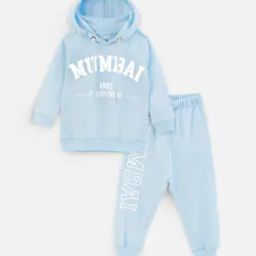 Boys Typographic Print Tracksuit Set-image-30