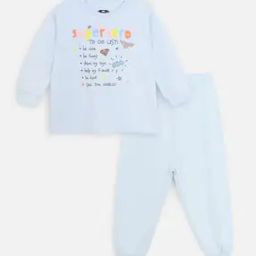 Boys Typographic Print T-Shirt & Joggers Set-image-39