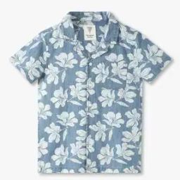 Boys Floral Print Tailored Fit Cotton Shirt-image-60