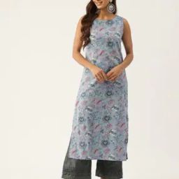 Women Floral Print Straight Kurti-picture-42