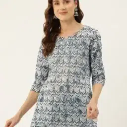 Women Tailored Fit Printed Tunic-picture-3
