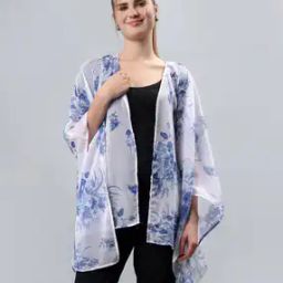 Women Floral Print Front-Open Shrug-14
