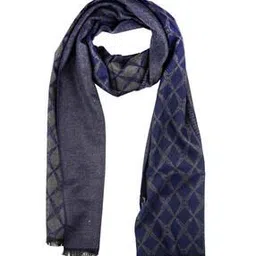 Geometric Pattern Men Scarf with Fringed Hem-image-12