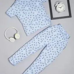 Boys Micro Print Nightsuit Set-image-74