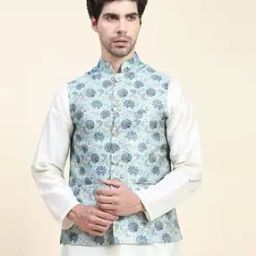 Men Nehru Jacket with Welt Pockets-22