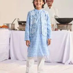 Boys Printed Kurta Pyjamas Set-picture-21