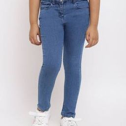 Girls Skinny Fit Jeans with 5-Pocket Styling-image-55