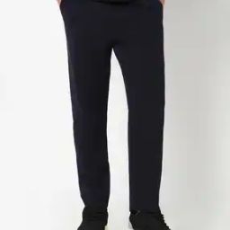 Men Mid-Rise Track Pants with Elasticated Drawstring Waist-41