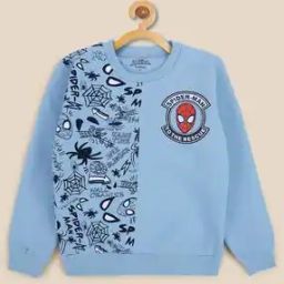 Spiderman Print Round-Neck Sweatshirt-picture-15
