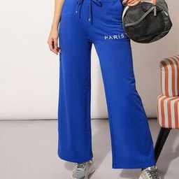 Women Track Pants with Elasticated Waistband-image-83