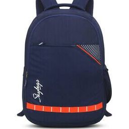 Men Typographic Print Laptop Backpack with Zip Closure-image-65
