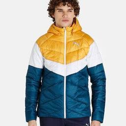 Colourblock Hooded Puffer Jacket-image-47