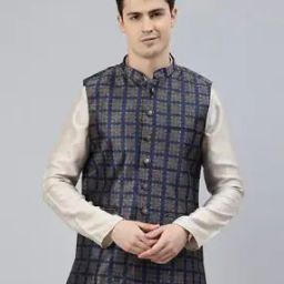 Men Regular Fit Nehru Jacket-image-13