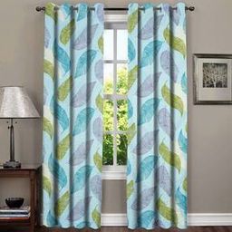 Set of 2 Tropical Print Door Curtains-46