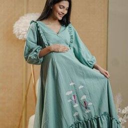 Women V-Neck Fit & Flare Dress-image-39