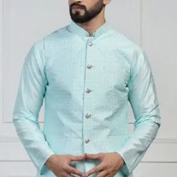 Men Embellished Regular Fit Nehru Jacket-picture-50