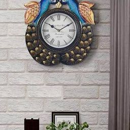 Handpainted Two Peacock Wall Clock-image-31
