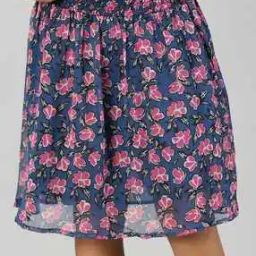 Girls Floral Print Flared Skirt-picture-13