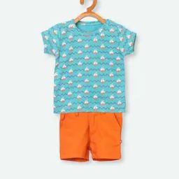 Printed Organic Cotton T-shirt with Shorts-picture-49